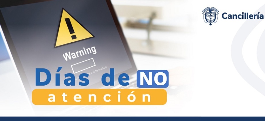 Embajada y el Consulado de Colombia en Trinidad y Tobago no tendrán atención al público los días 30 y 31 de mayo de 2024