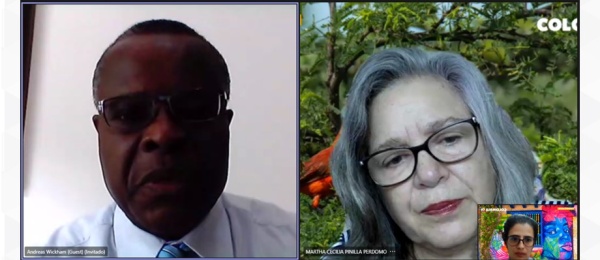 The nonresident Ambassador of Colombia to Saint Vincent and the Grenadines, Martha Cecilia Pinilla and her counterpart, Andreas Wickham, nonresident Ambassador to Bogotá, met through 